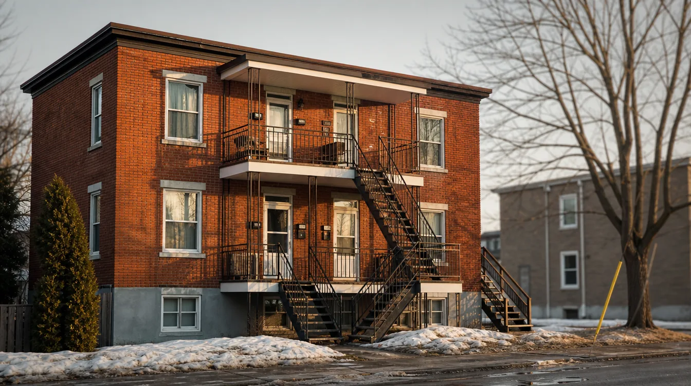 Triplex typique de Sherbrooke avec escaliers extérieurs