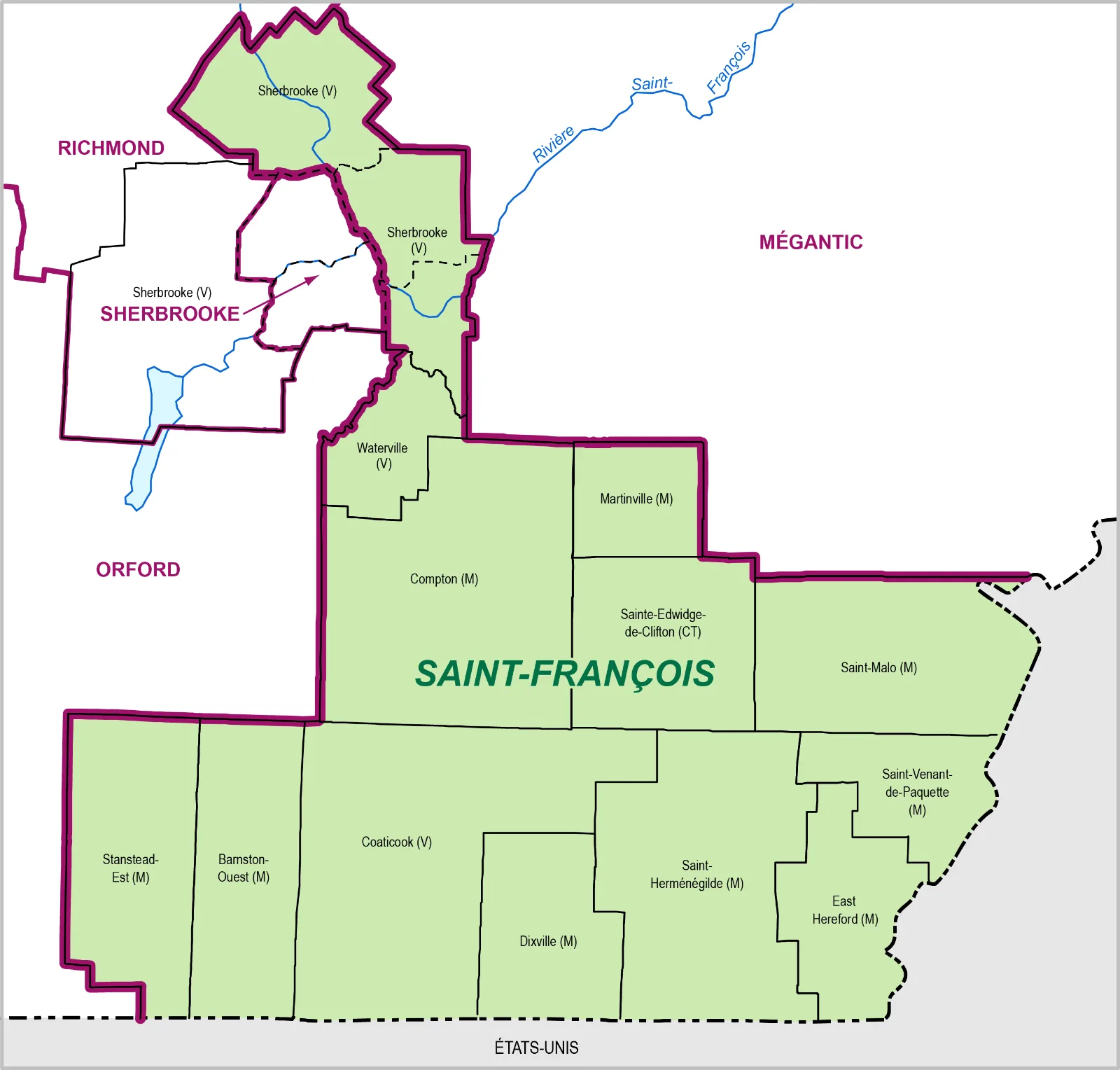 Carte de la circonscription de Saint-François