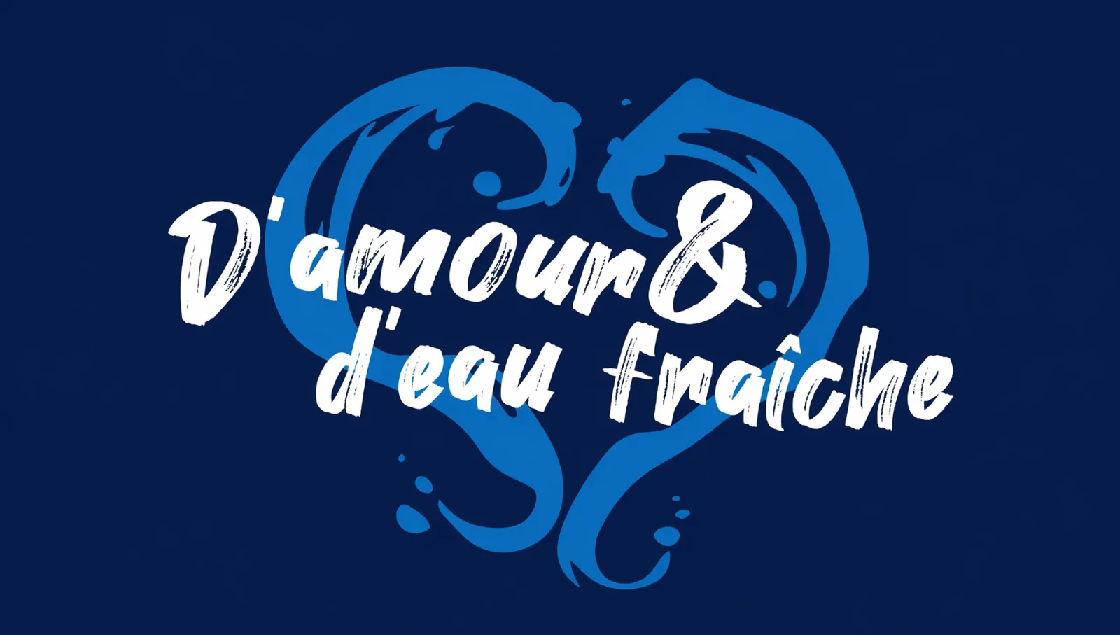 Logo de l'opération D'amour et d'eau fraîche, cœur bleu éclaboussé