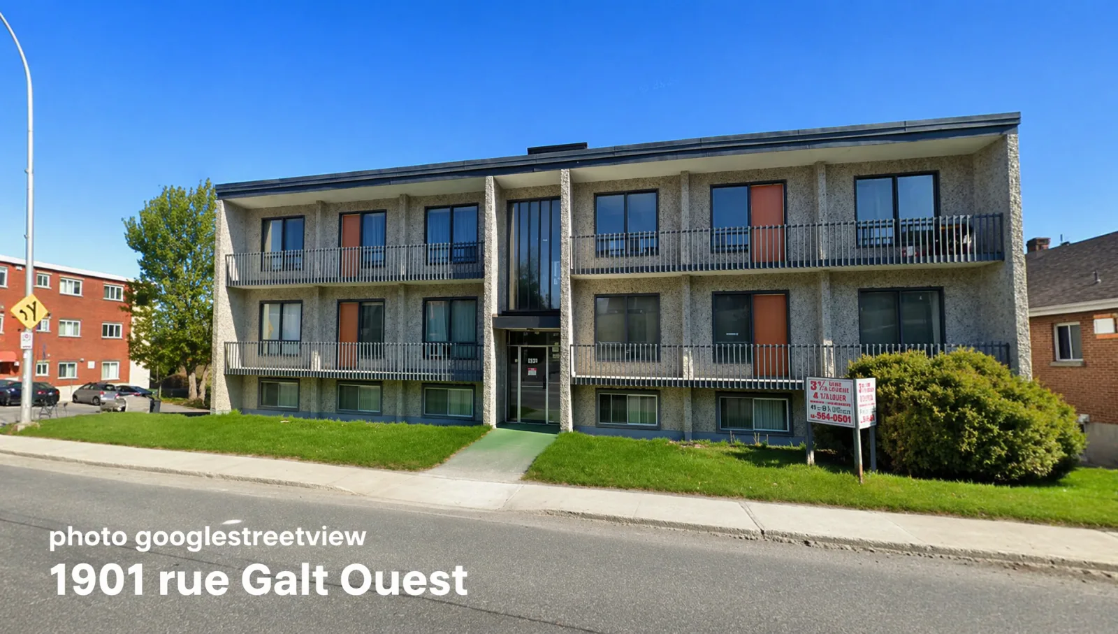 Le 1901, rue Galt Ouest à Sherbrooke — immeuble locatif visé par un financement-relais privé