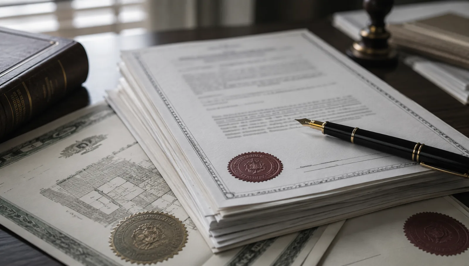 Illustration de documents notaries