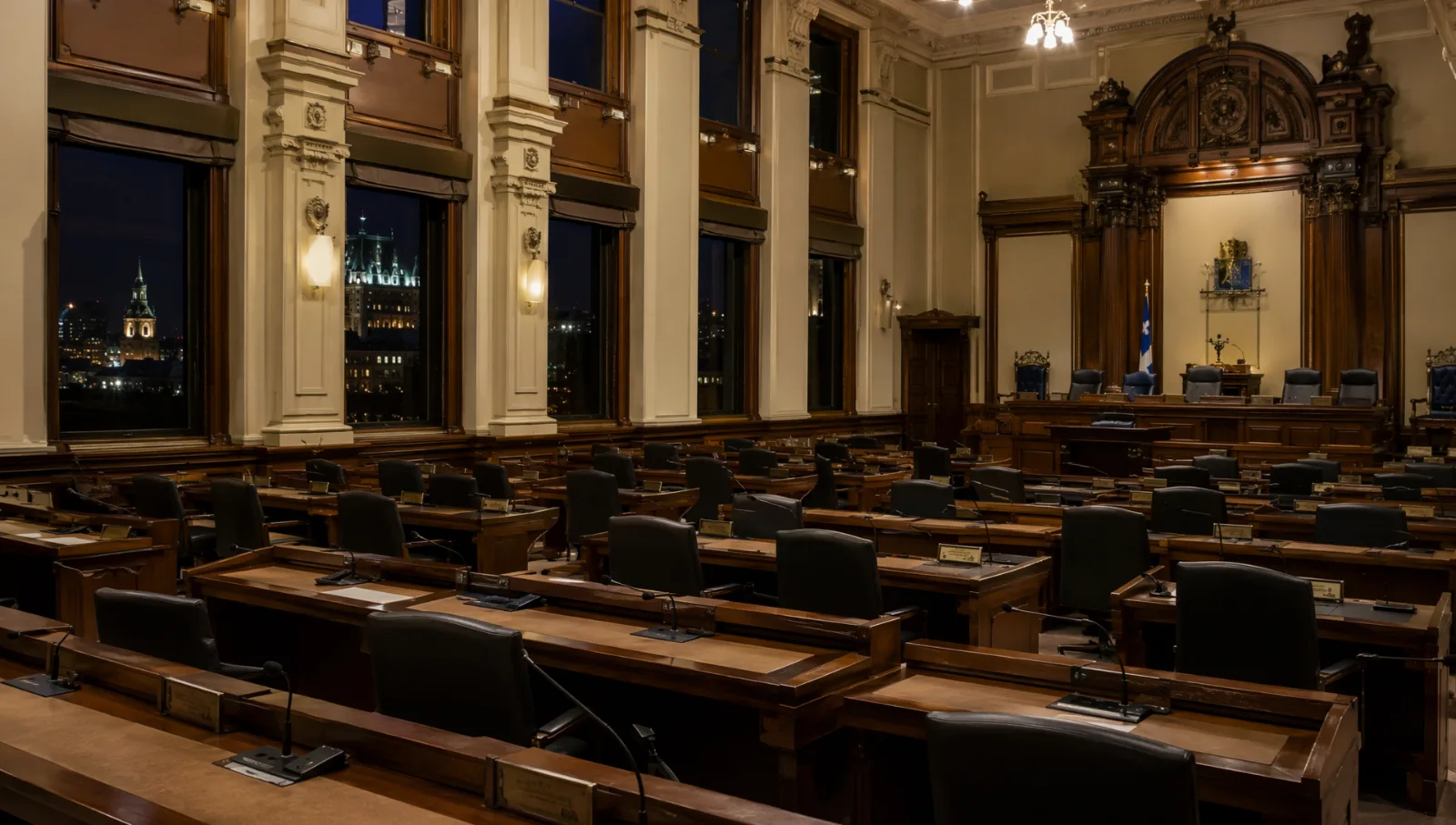 Illustration d'une salle de conseil municipal