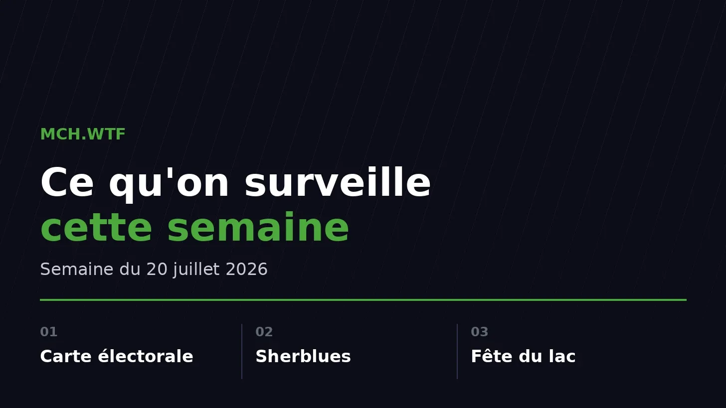 Ce qu'on surveille cette semaine