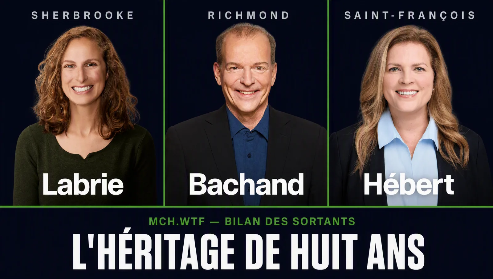 Sherbrooke, Richmond, Saint-François : l'héritage de huit ans
