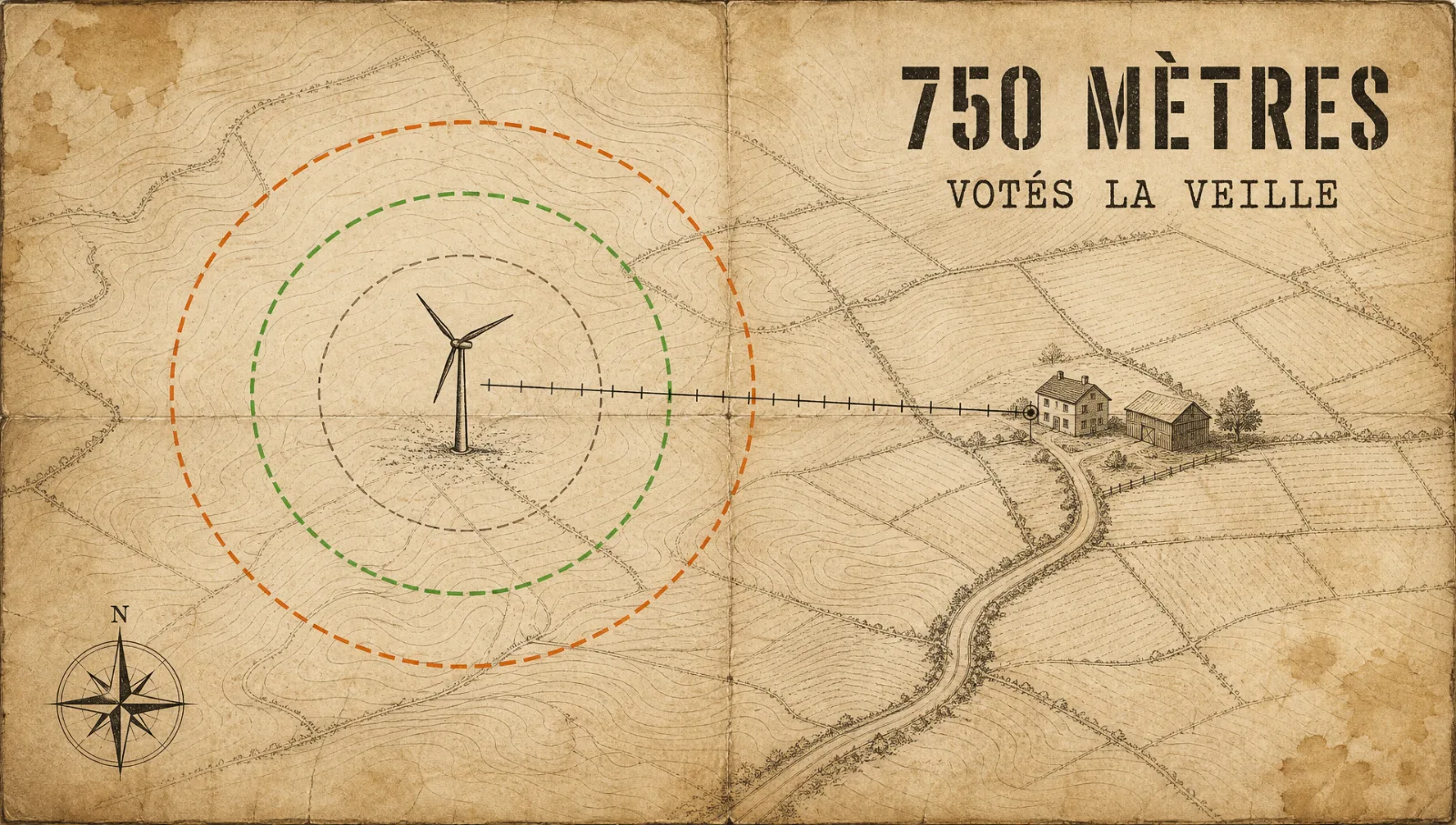 Coaticook a voté les distances le mercredi. Innergex a montré ses éoliennes le jeudi.