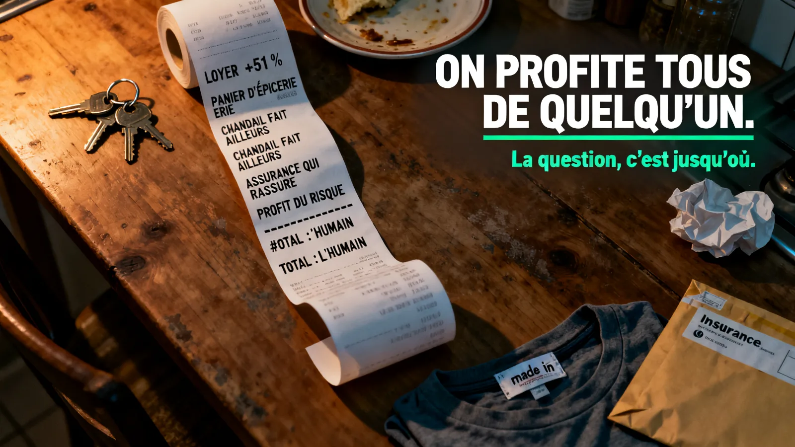 Tout le monde profite de quelqu'un. La question, c'est jusqu'où on laisse aller